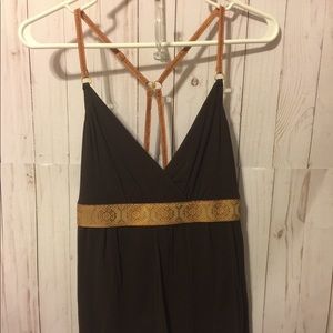 Brown strappy tank top. New with tags.